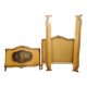 Louis XV basket-shaped bed in lacquered and painted wood circa 1900