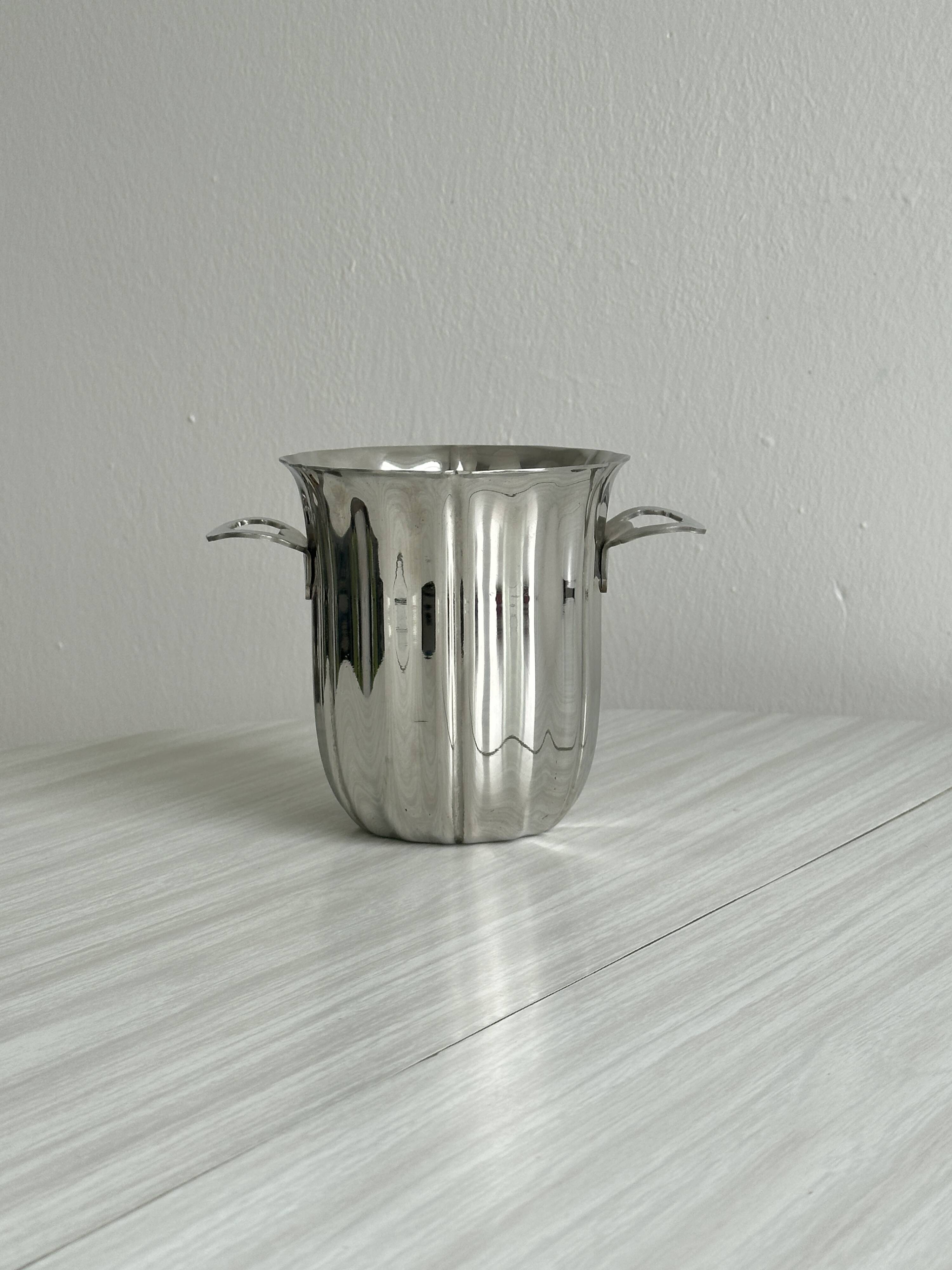 Guy Degrenne stainless steel ice bucket