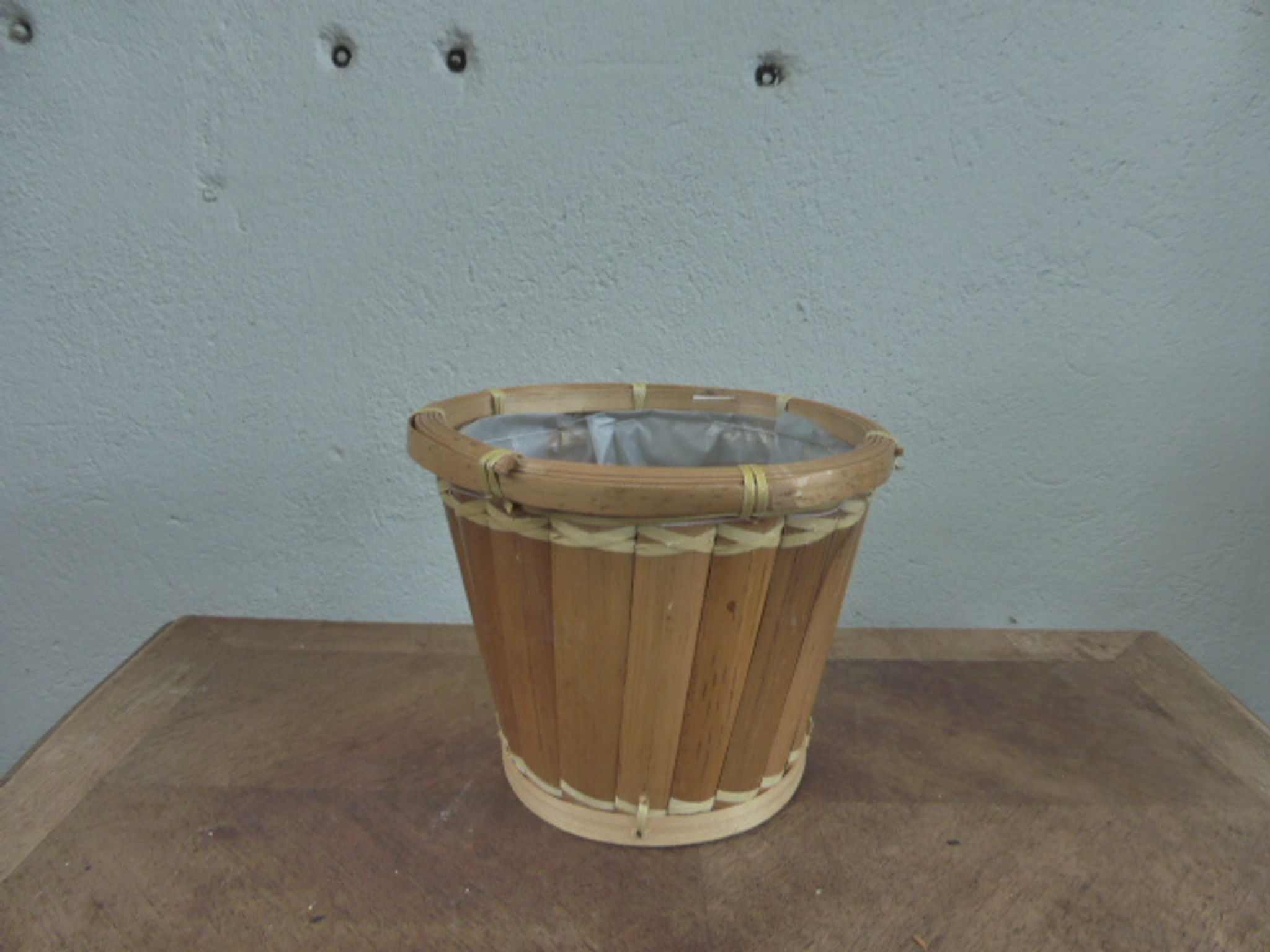 Cache pot bambou vintage 1970