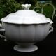 Tureen in white Gien earthenware Louis XV model