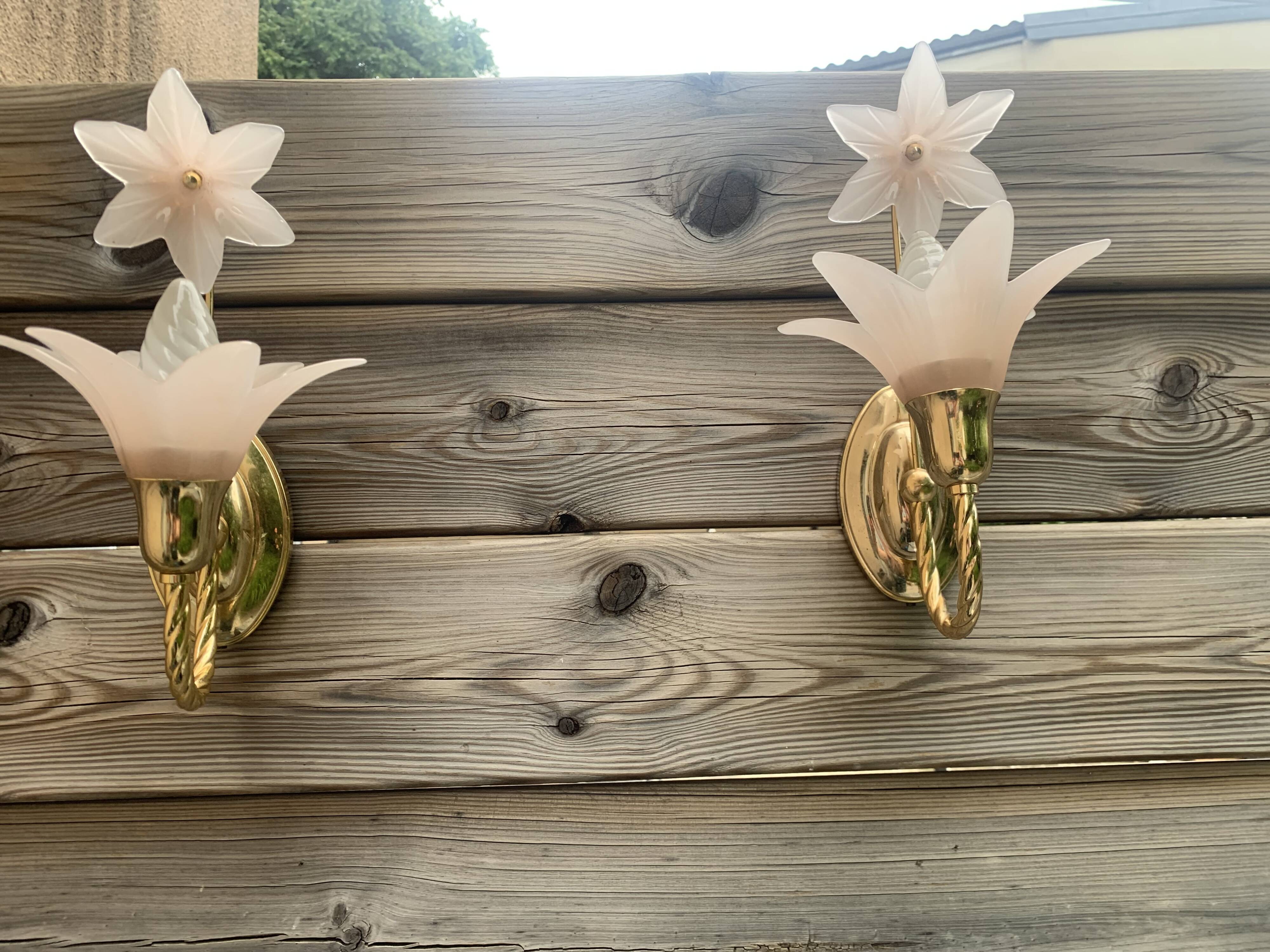 Set of 2 Banci Firenze Italy swan neck wall lights