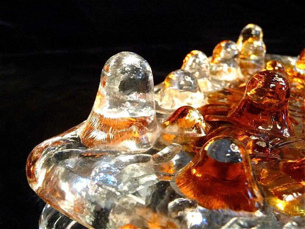 Murano glass & chromed metal wall lamp attributed to  Mazzega Italy 1960s