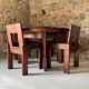 Table and 4 chairs set by Silvio Coppola for Fratelli Montina