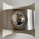 Space Age applied in brushed stainless steel and lay sheet XL 1970 Formentera