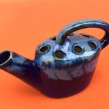 1950s vase / flower pick in the shape of a watering can flamed stoneware