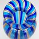 Murano Glass Vase with Blue and Light Blue Canes and Avventurine, 1980s