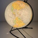 Globe vintage 1960 terrestre verre Girard et Barrère mappemonde - 27 cm
