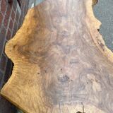 Brutalist coffee table in solid olive tree, period around 1960