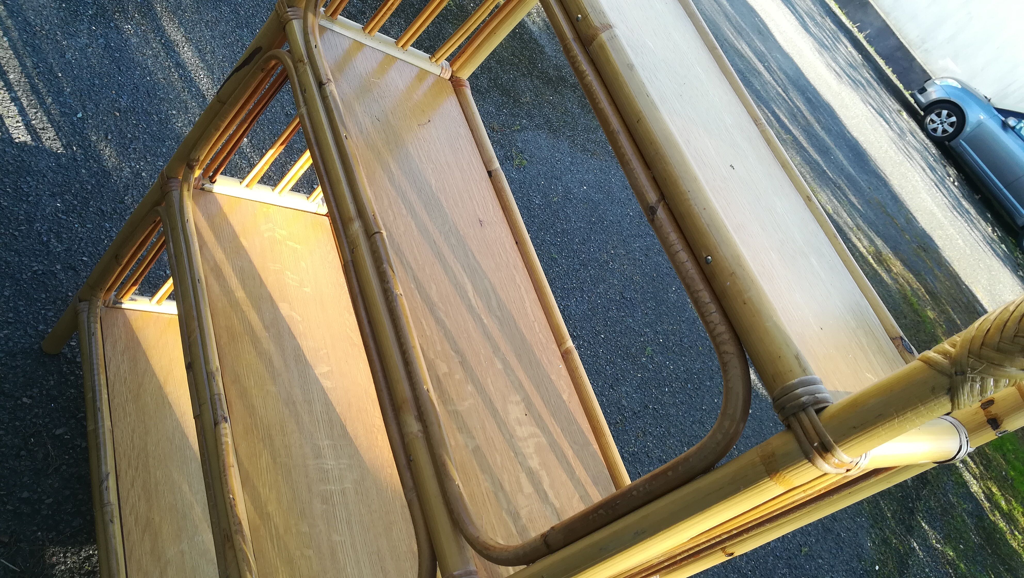 Vintage rattan shelf