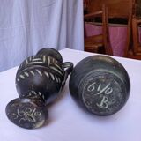 Set of 2 stoneware vases
