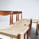6 wood and rope chairs by Henry Klein for Bramin, 1960s