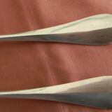 Set of 10 cutlery in silver white metal