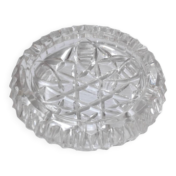 Antique chiseled glass ashtray