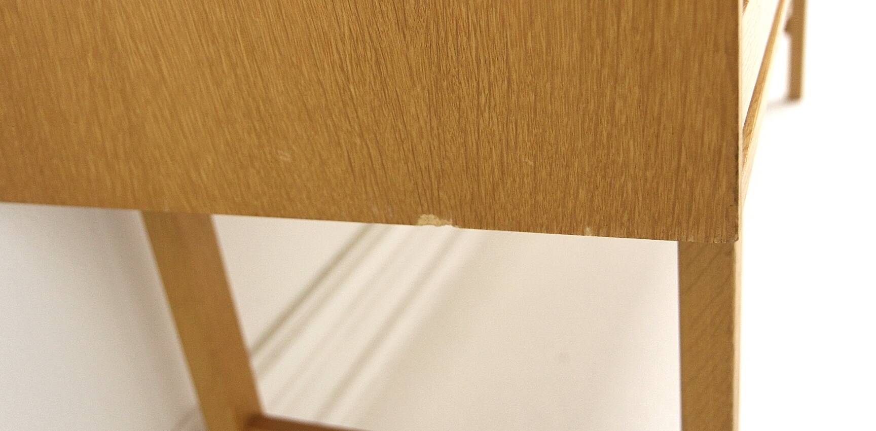 Scandinavian "silhouette" mirror in oak, Sweden, 1960