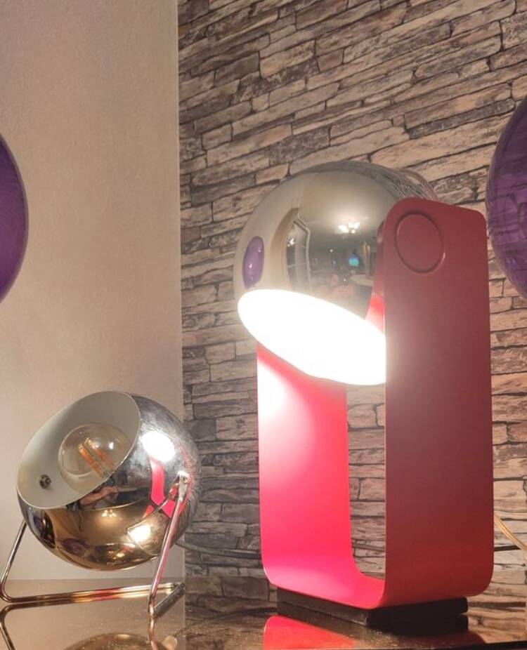 Massive vintage eyes ball lamp