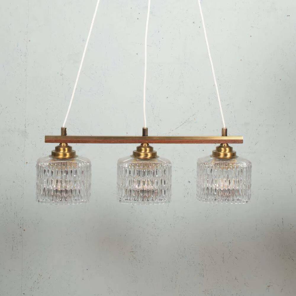 Vintage glass suspension for dining table