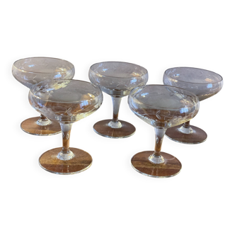 Engraved champagne glasses