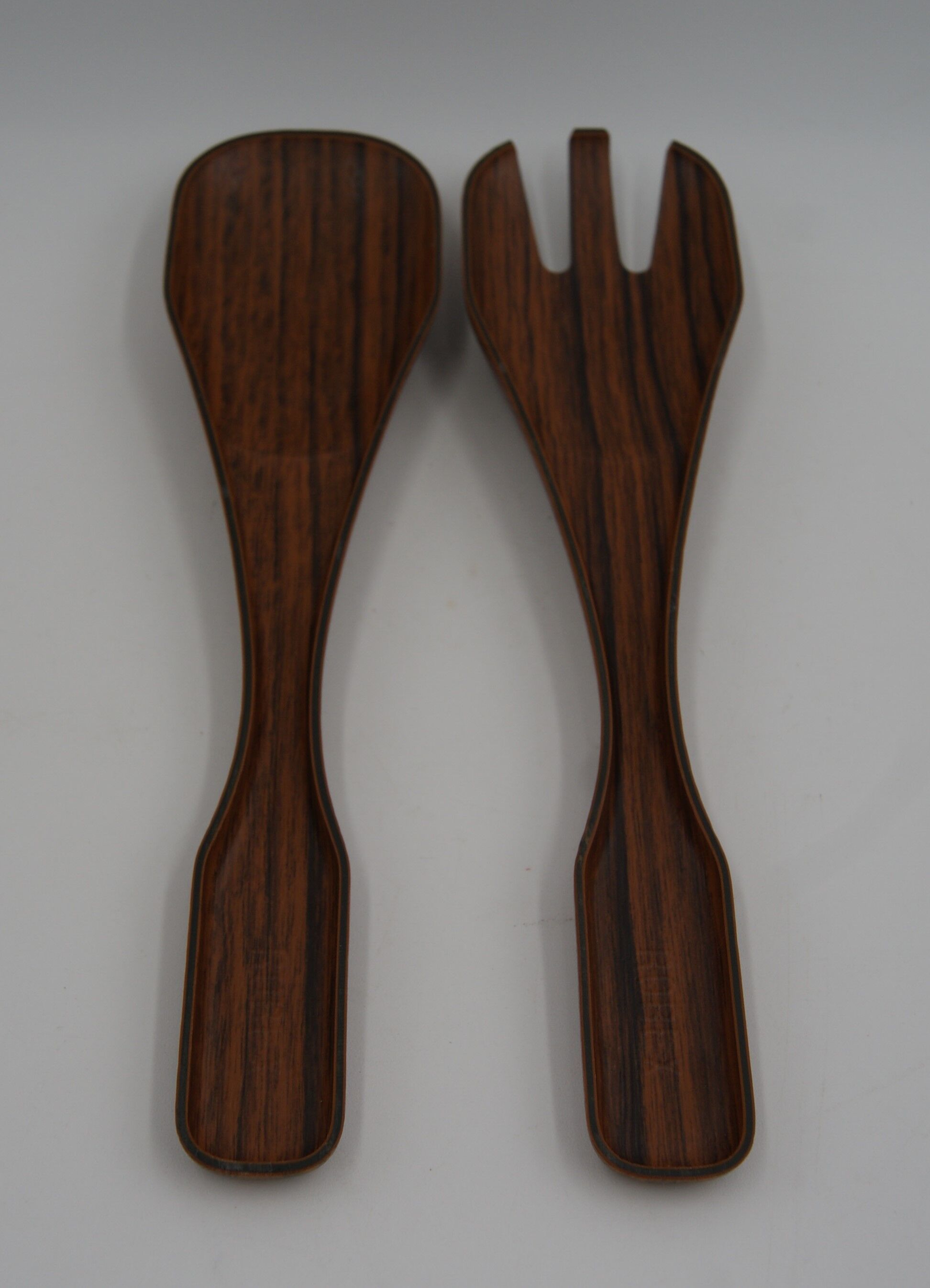 Cutlery plastic salad vintage teak