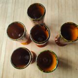 6 Vallauris style mazagrans