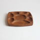 Scandinavian teak wooden tray with compartiments, 1970