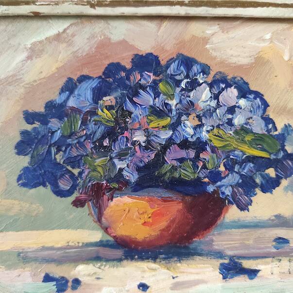 Painting Bouquet of Violets late 19th century