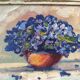 Tableau Bouquet de Violettes fin XIXème siècle