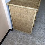 Vintage rattan chest of drawers