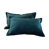 Pillows mottled blue wool