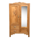 Parisian art deco hotel wardrobe in solid raw oak 1930