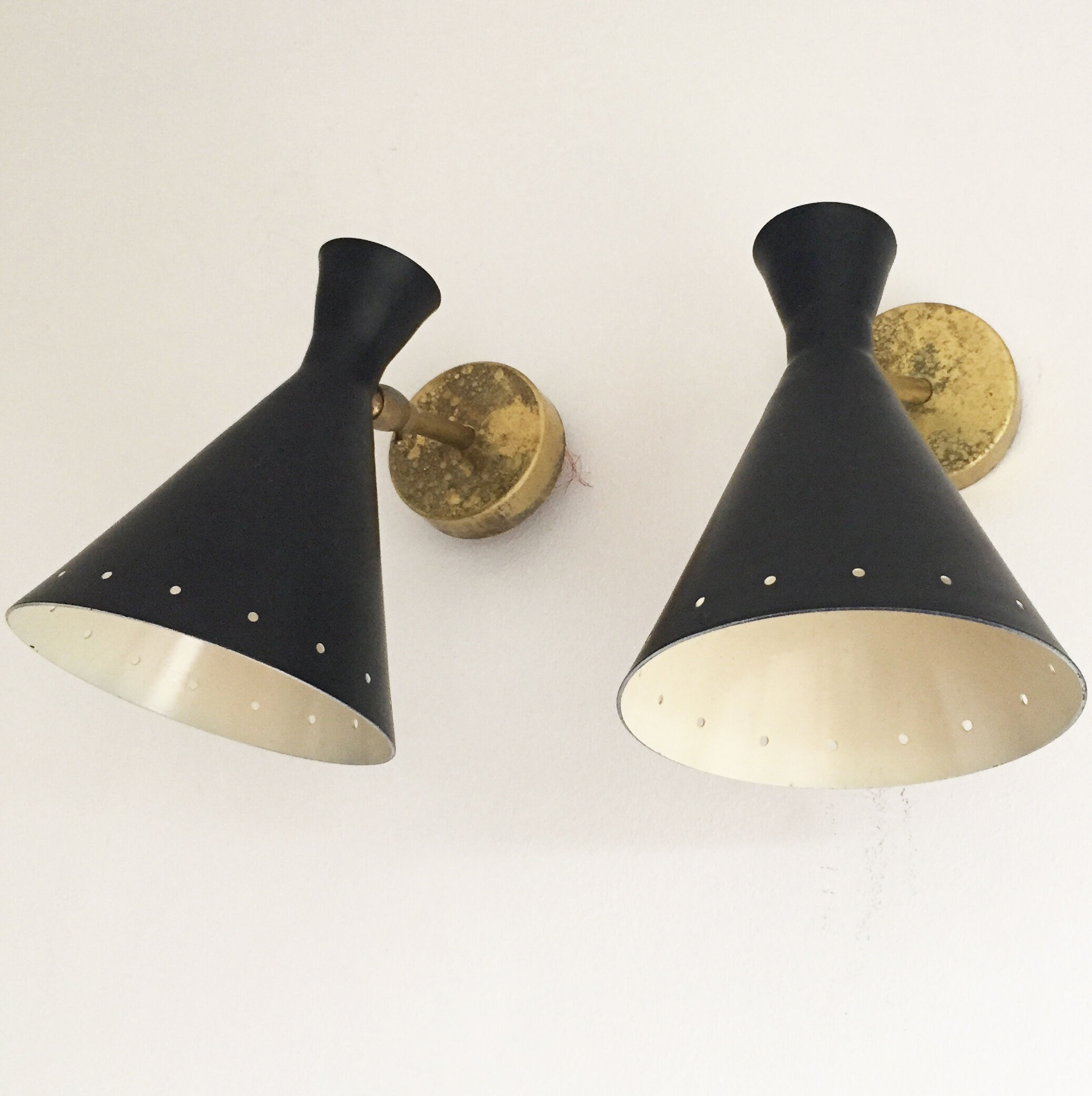 Paire d'appliques Italiennes des années 1950