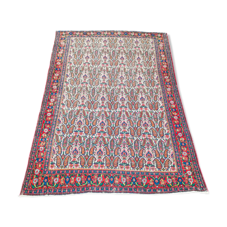 Tapis d'orient ancien persan Senna fait main 2,06 X 1,34 m