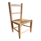 children's wooden straw chair
