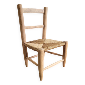 children's wooden straw chair
