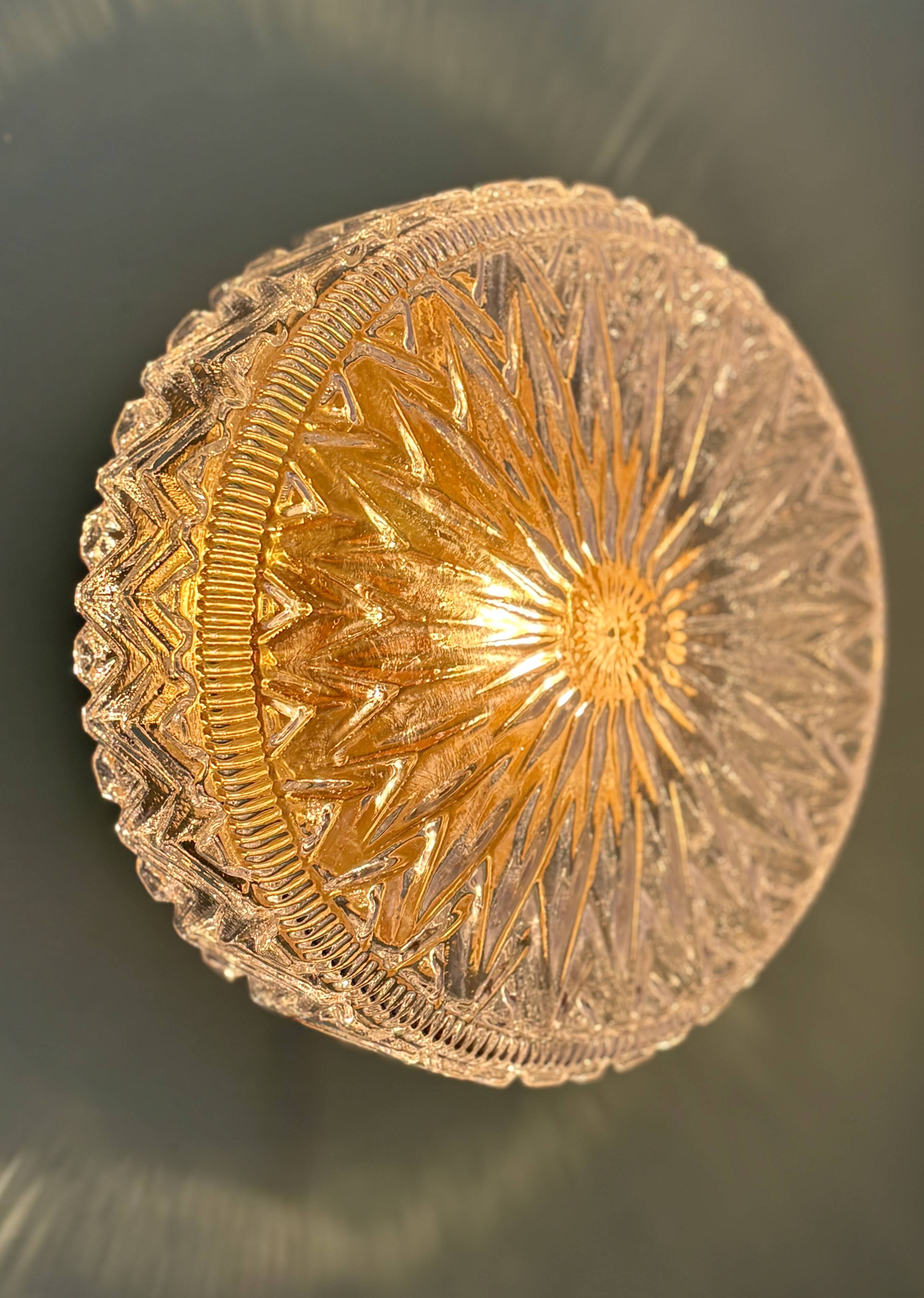 Vintage glass moulded globe wall/ceiling light.