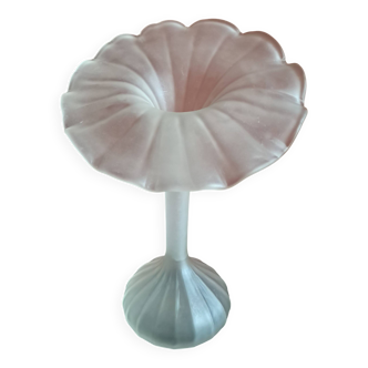 Vase en verre blanc "Jack In The Pulpit"