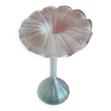 "Jack In The Pulpit" White Glass Vase