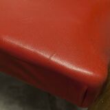 Bow wood armchair by Hugues Steiner 1960 red