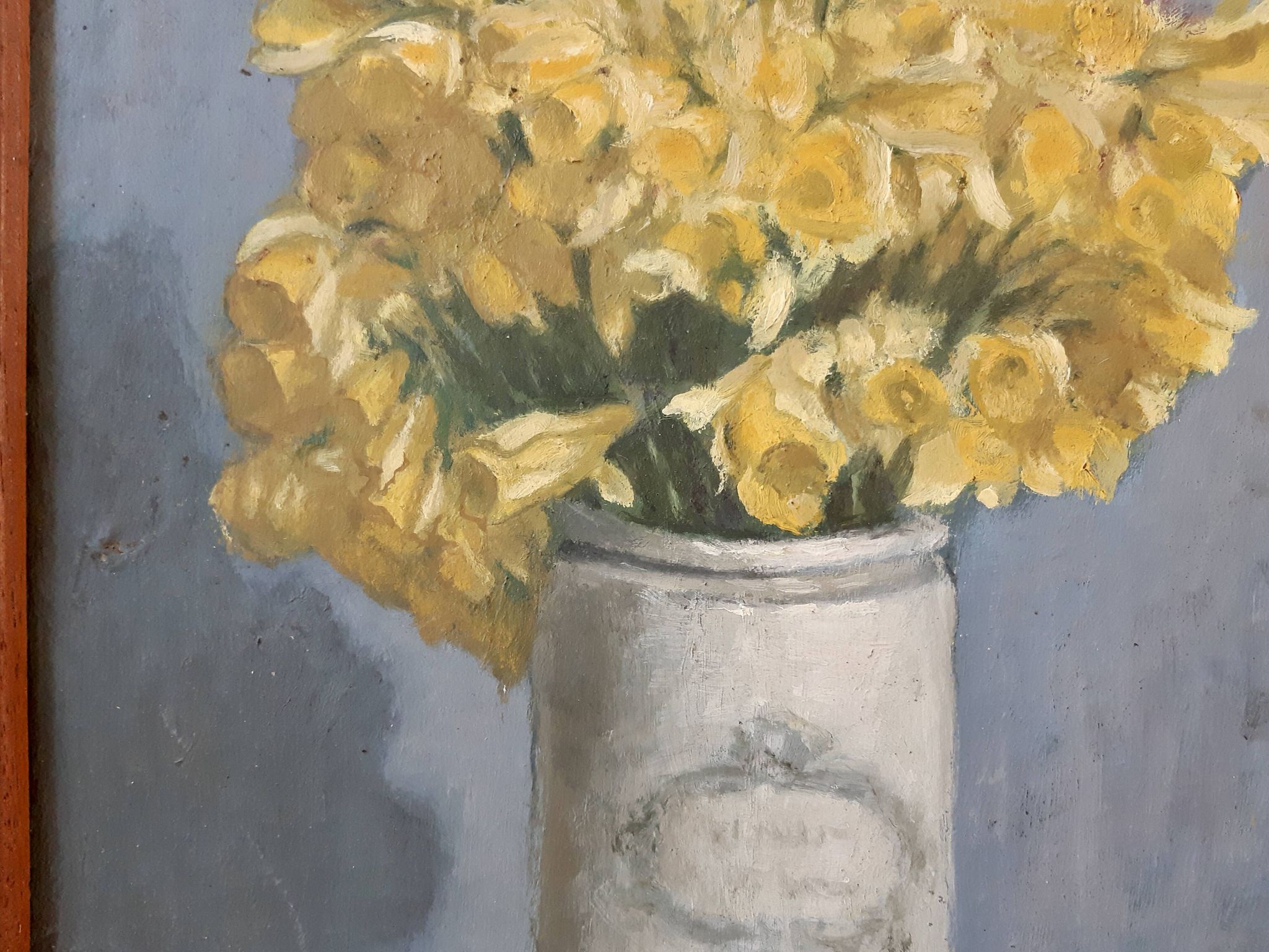 Tableau bouquet de fleurs jonquilles années 20