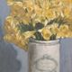 Tableau bouquet de fleurs jonquilles années 20