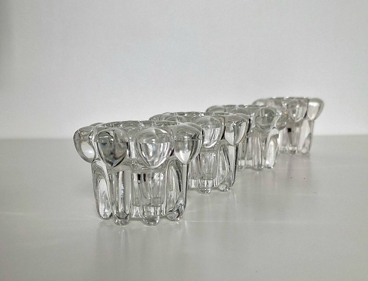 Vintage glass candle holders