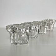 Vintage glass candle holders