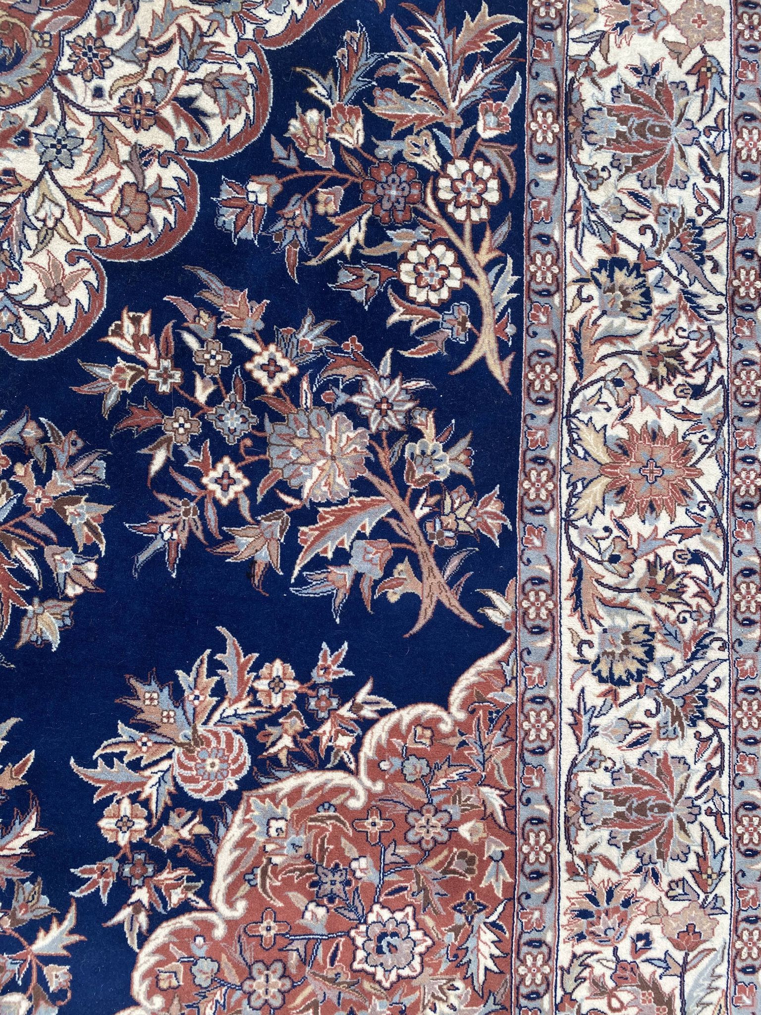 Nice big vintage carpet Sino Persian fine handmade 185x285 cm