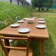 Vintage wooden farmhouse table