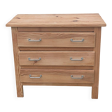 Natural wood chest of drawers