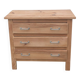 Natural wood chest of drawers