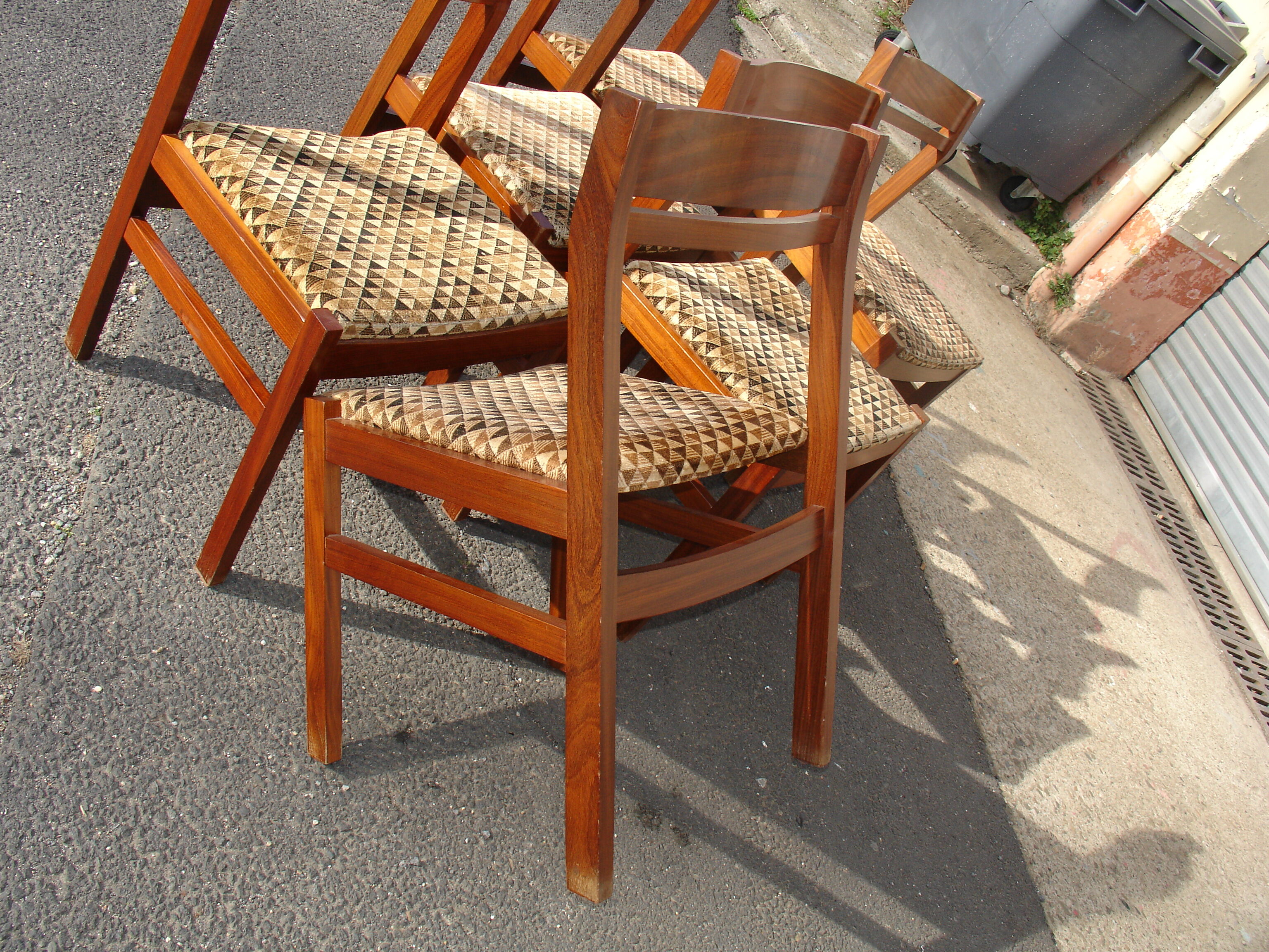 Set of 6 chairs in Pao Rosa circa 1950-60