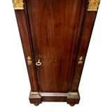 Antique bedside table - napoleon iii column mahogany marble 19th century