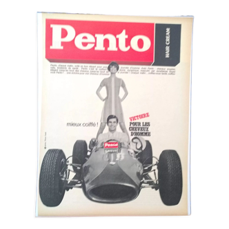 A paper advertisement for hair Brand Pento issue period review