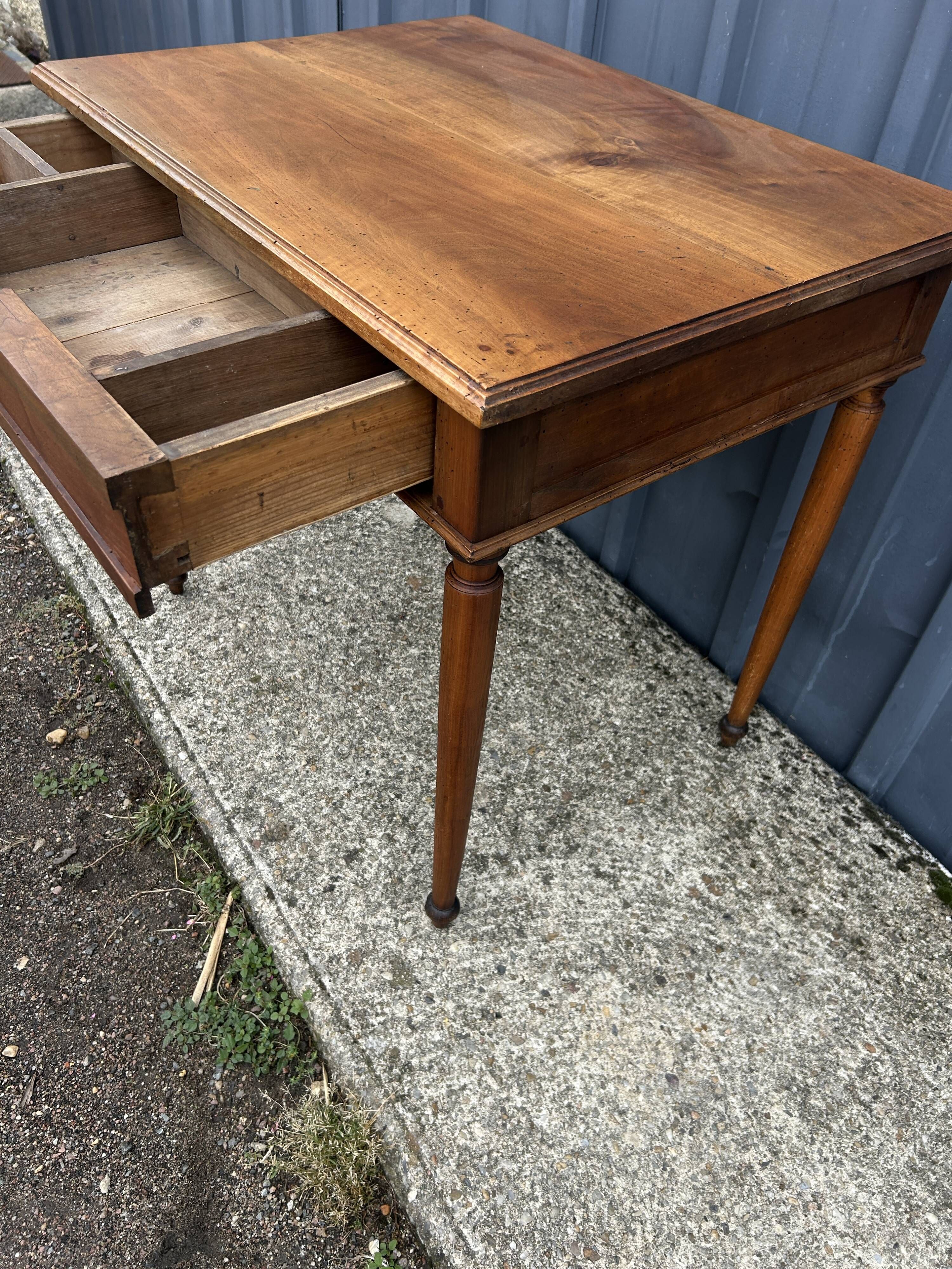 small Directoire desk in solid walnut