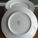 12 flat plates in SFP porcelain - White and Gold